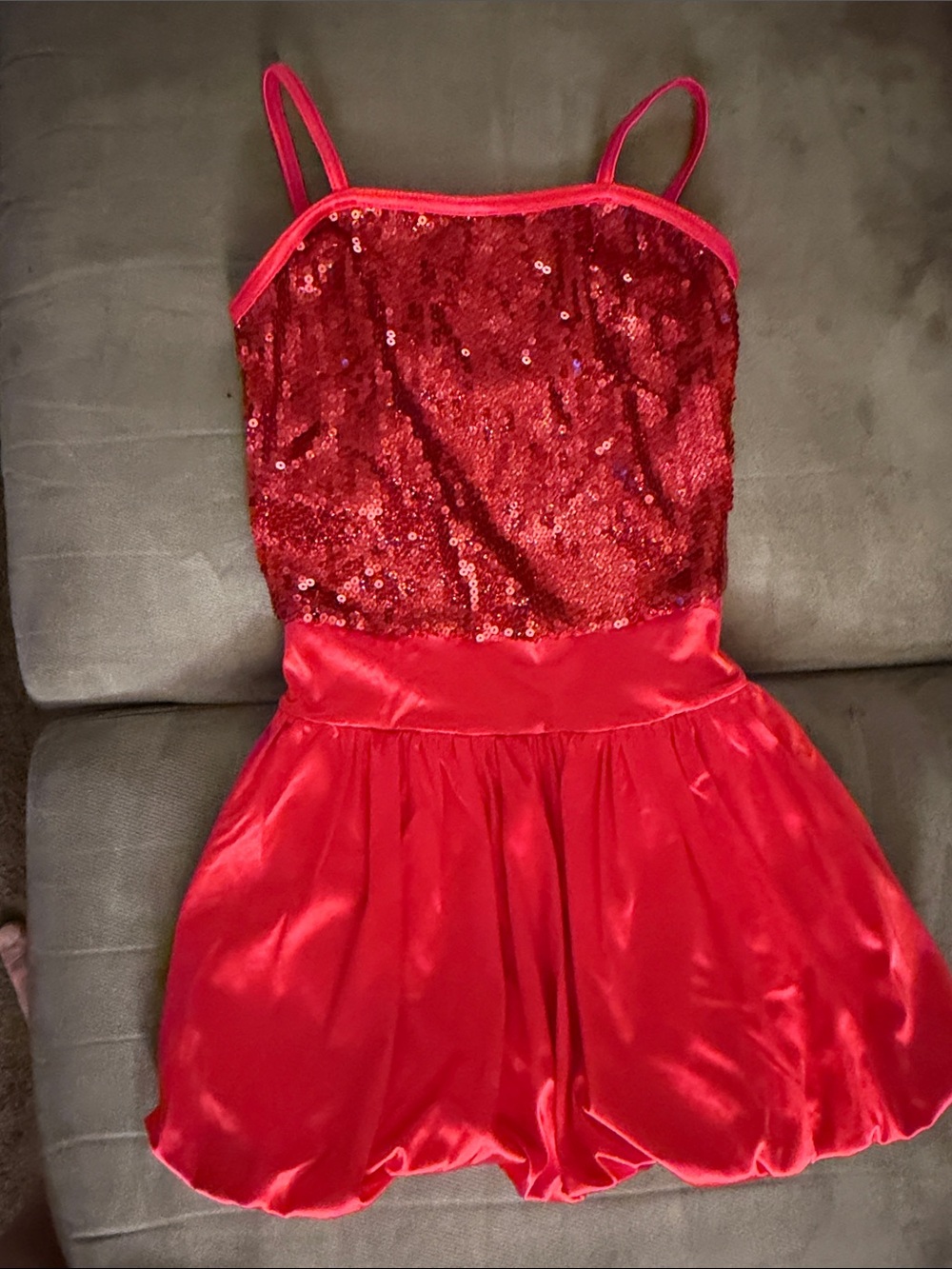 Weissman Red Sequin Dance Costume